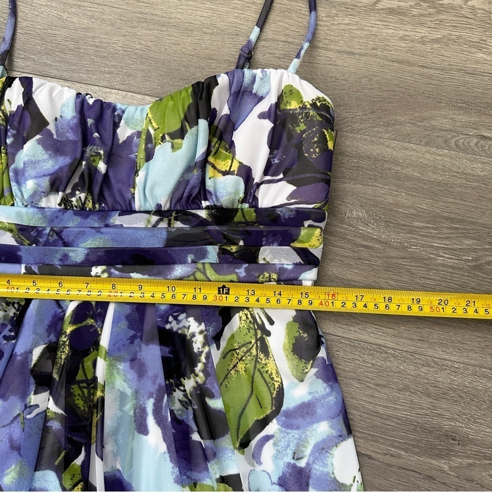 IZ Byer Watercolor Floral Party Mini Dress Babydoll Y2K Tulle Women M /Junior XL - Picture 16 of 16